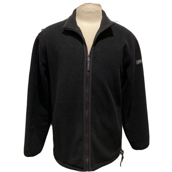 Izod PerformX Full Zip Fleece Black Jacket Mens Size L - Picture 1 of 9